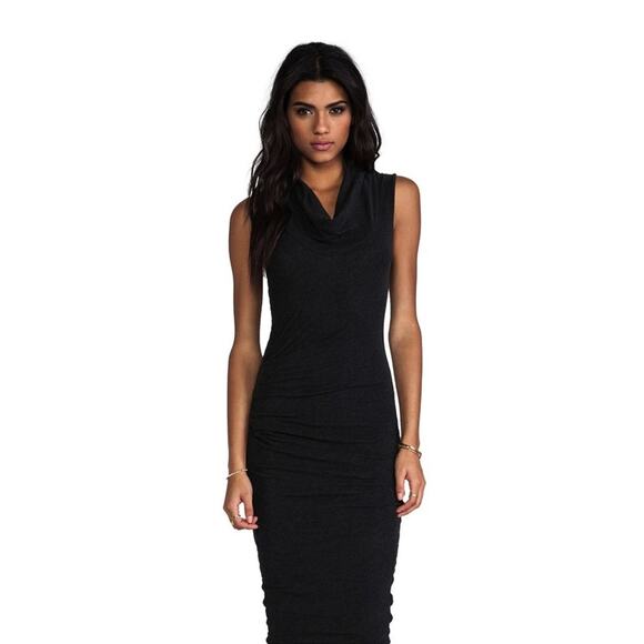 James Perse Dresses & Skirts - Standard James Perse Cowl Neck Jersey Knit Sleeveless Dress Black Sz XL